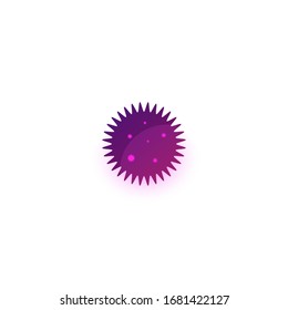 icono de virus en fondo blanco