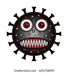 Virus icon on white background. Vector illustration.