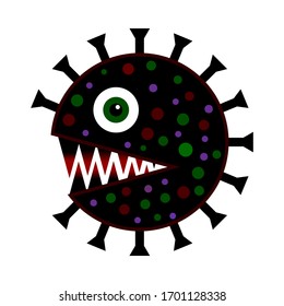 Virus icon on white background. Vector illustration.
