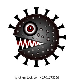 Virus icon on white background. Vector illustration.