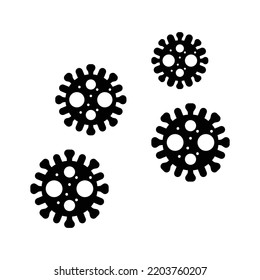 Virus-Symbol auf weißem Hintergrund