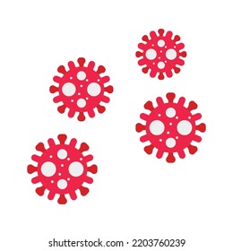 Virus-Symbol auf weißem Hintergrund