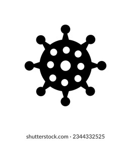 Virus-Symbol auf weißem Hintergrund