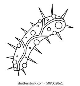 Virus icon. Outline illustration of virus vector icon for web