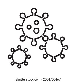Virus icon. Outline style. Vector. Isolate on white background.