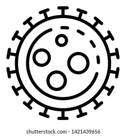 Virus icon. Outline virus vector icon for web design isolated on white background
