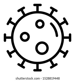 Virus icon. Outline virus vector icon for web design isolated on white background