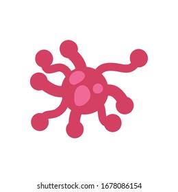 virus icon over white background, line style, vector illustration