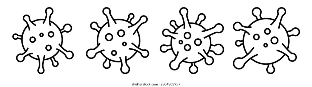 virus icon pandemic infection microorganism