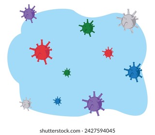 virus icon or pollution and virus contamination