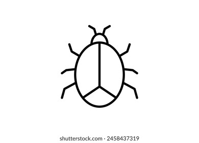 virus icon. icon related to computer. suitable for web site, app, user interfaces, printable etc. line icon style. simple vector design editable