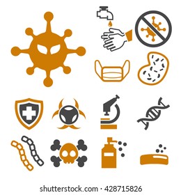 virus icon set