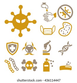 virus icon set