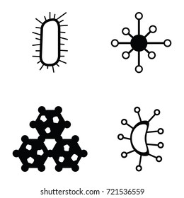 virus icon set