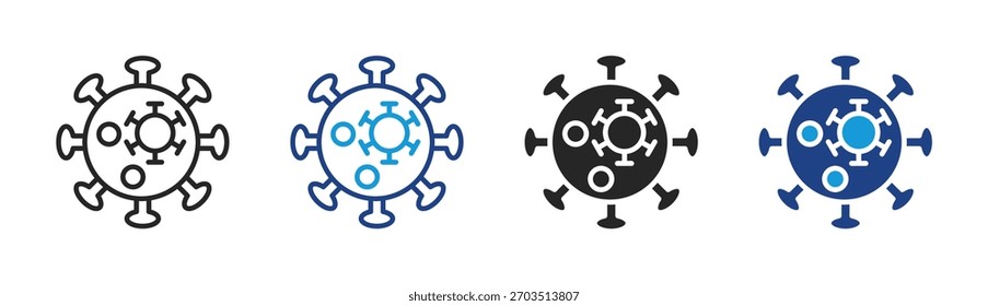 Conjunto de iconos de virus colección de varios estilos
