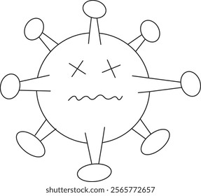 virus icon set Virus stop sign. Vector