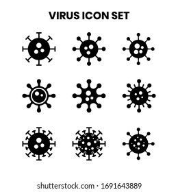 Virus icon set vector illustration logo template for many purpose. Isolated on white background.
