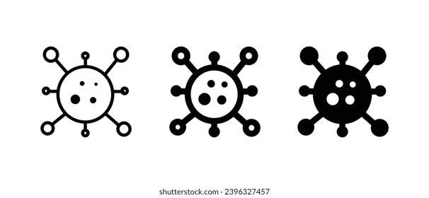 Icono de virus conjunto ilustración vectorial para aplicaciones web, ui y móviles