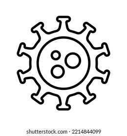 Icono de virus. inicio de sesión para concepto móvil y diseño web. ilustración vectorial