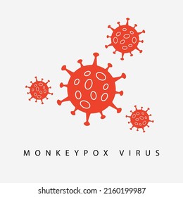 Icono de virus seña la monografía en color rojo. Concepto de virus de la vena. Ilustración de clipart vectorial