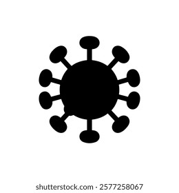 Virus icon silhouette icon vector design.