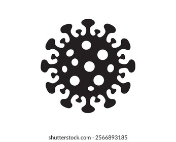 Virus icon, virus silhouette  vector on white background.