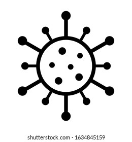 Virus icon. Simple design. Line vector. Isolate on white background.