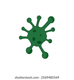 virus icon, simple flat style, logo sign symbol vector illustration pictogram, isolated on white for mobile app