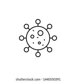 virus icon. Simple thin line, outline vector of Biology icons for UI and UX, website or mobile application