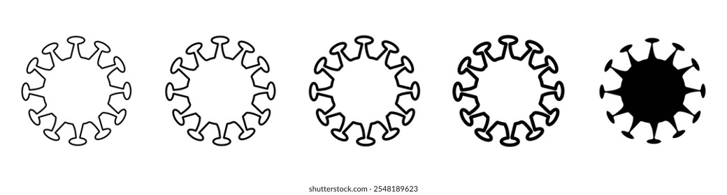 ícone de vírus Conjunto simples de logotipos de linha fina