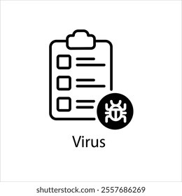 Virus Icon Symbol vector graphics.