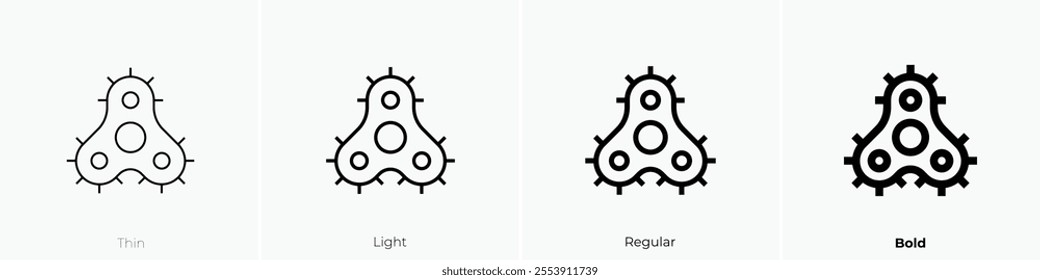 virus icon. Thin, Light Regular And Bold style design isolated on white background