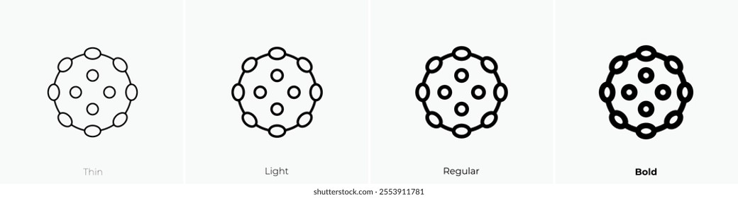 virus icon. Thin, Light Regular And Bold style design isolated on white background