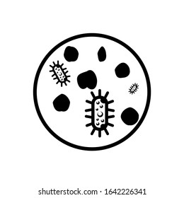 virus icon trendy flat design