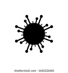 virus icon trendy flat design