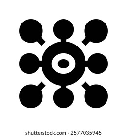 virus icon. vector glyph icon for your website, mobile, presentation, and logo design.