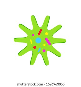 Virus Icon Vector Green Colour On White Background. 
Flat Icon For Web, Apps, Or Design Product EPS10 Editable.