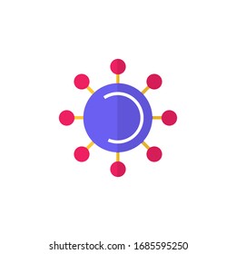 virus icon vector illustration. bacteri icon flat design
