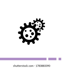virus icon. Vector illustration EPS 10.