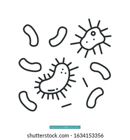 Virus icon vector illustration logo template for many purpose. Isolated on white background.
