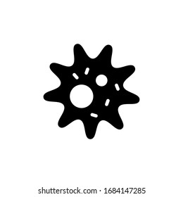  icono de virus. plantilla de logotipo de ilustración vectorial para muchos fines. Aislado sobre fondo blanco