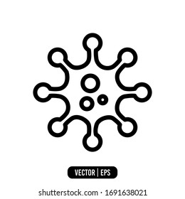Virus icon vector illustration logo template for many purpose. Isolated on white background.