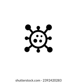 Virus icon vector illustration. outline icon for web, ui, and mobile apps
