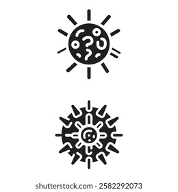 virus icon vector illustration set 