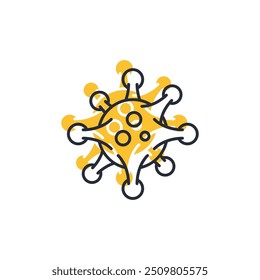 virus icon vector illustration. virus symbol isolated on white background