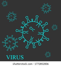 Virus icon. Vector image, eps 10