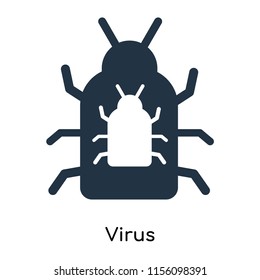 Virus icon vector isolated on white background, Virus transparent sign , symbols or elements in filled style