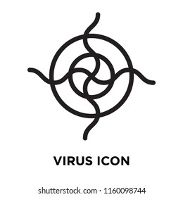 Virus icon vector isolated on white background, Virus transparent sign , line symbol or linear element design in outline style