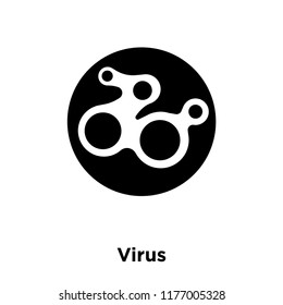Virus icon vector isolated on white background, logo concept of Virus sign on transparent background, filled black symbol