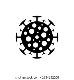 virus icon vector isolated on white background. illustration of dangerous corona virus. coronavirus. covid 19